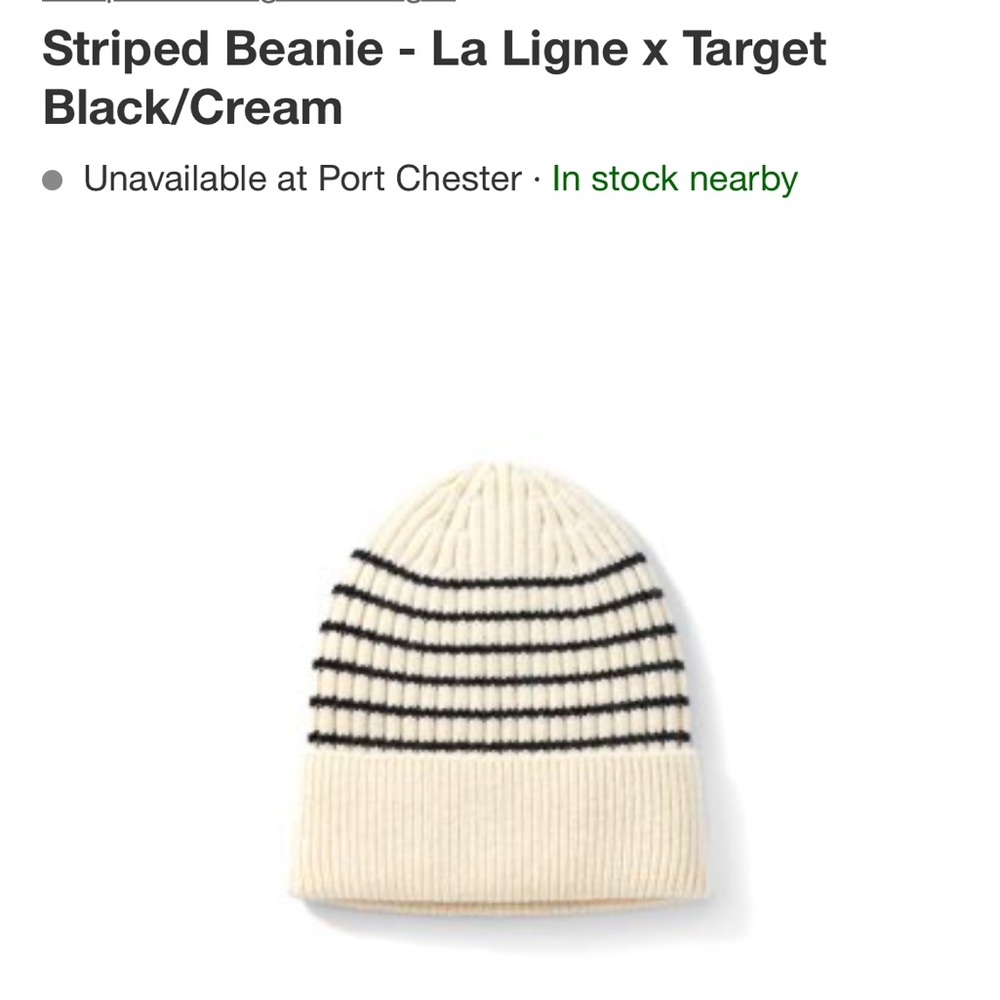 La Ligne x Target striped beanie